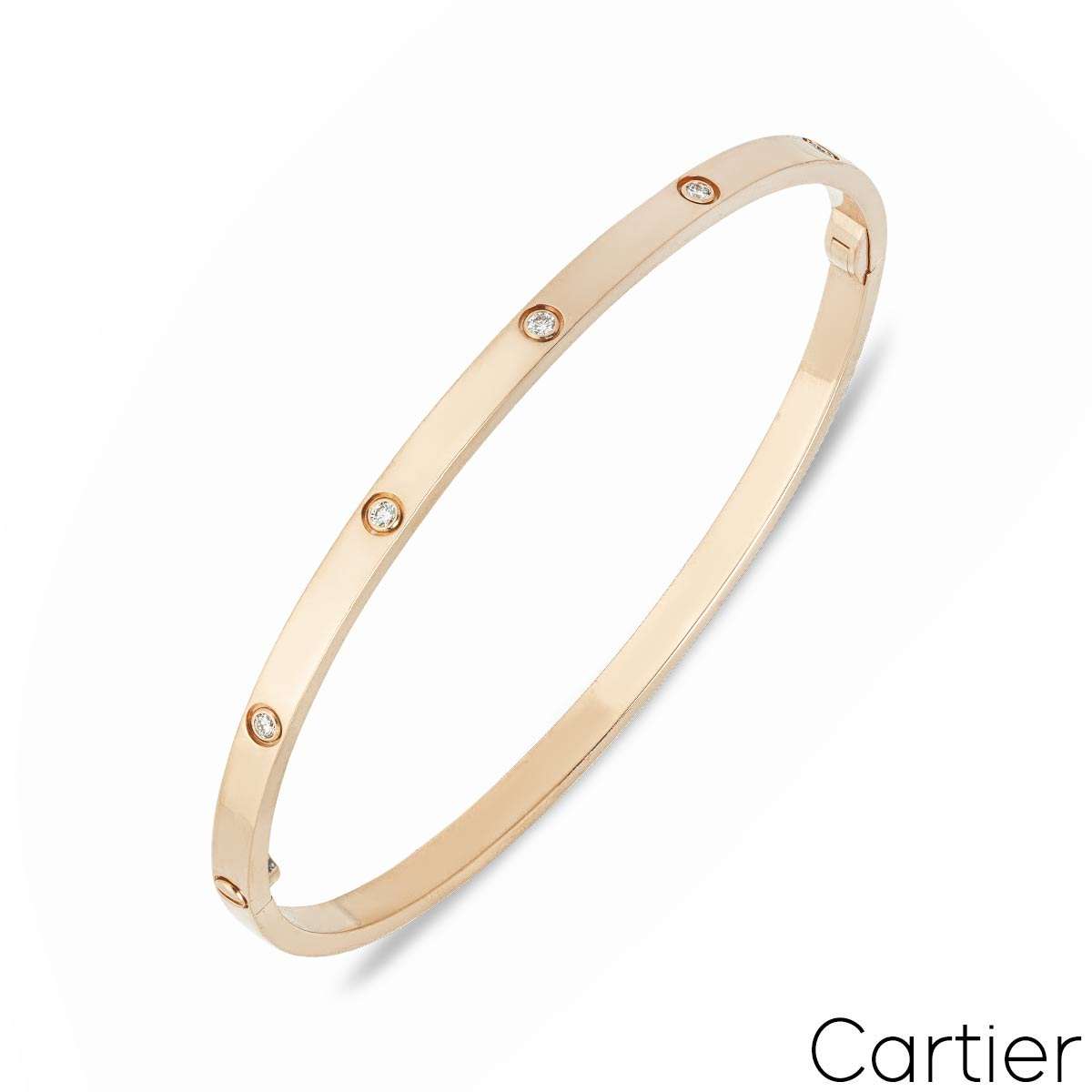 Cartier Rose Gold Full Diamond Love Bracelet SM Size 20 B6047920 Cartier Rose Gold Full Diamond Love Bracelet SM Size 20 B6047920